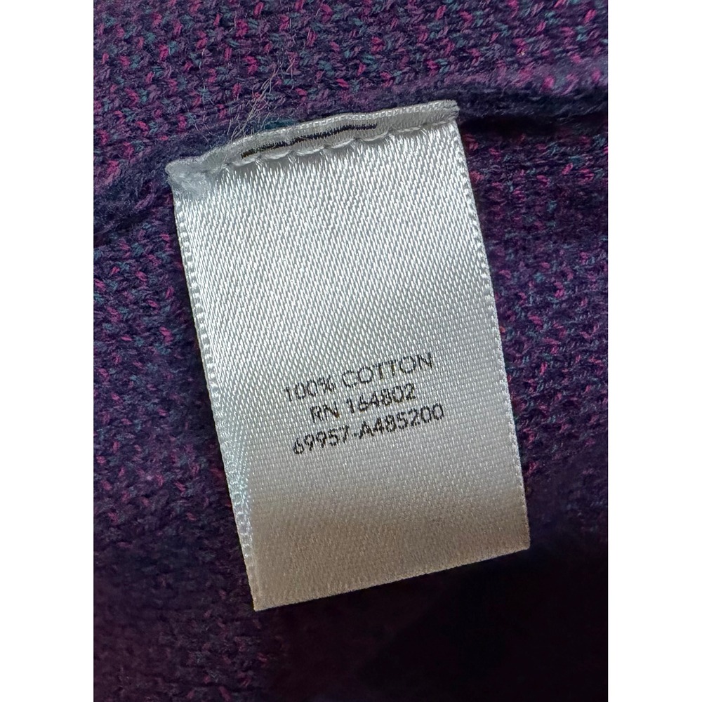 CJ Banks Floral Patchwork Knit Sweater Zip Front Teal Purple‎ Retro Cottagecore - Picture 6 of 10